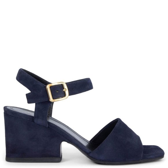 Céline by Phoebe Philo 2016 Block Heel Sandals Navy Suede size 40 - Picture 1 of 11